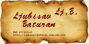 Ljubisav Baturan vizit kartica